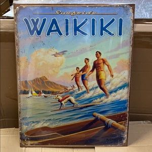 Brand New Waikiki metal sign